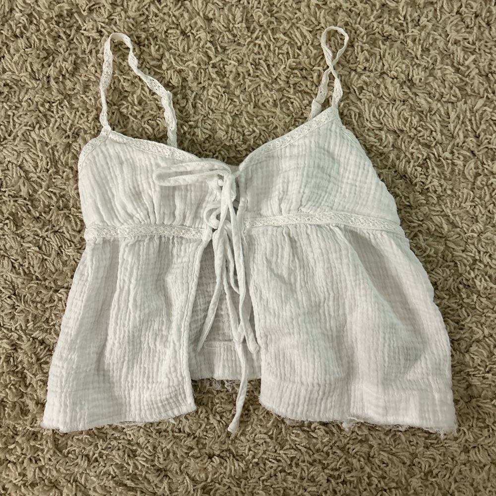 SHEIN Front Tie Tank Top